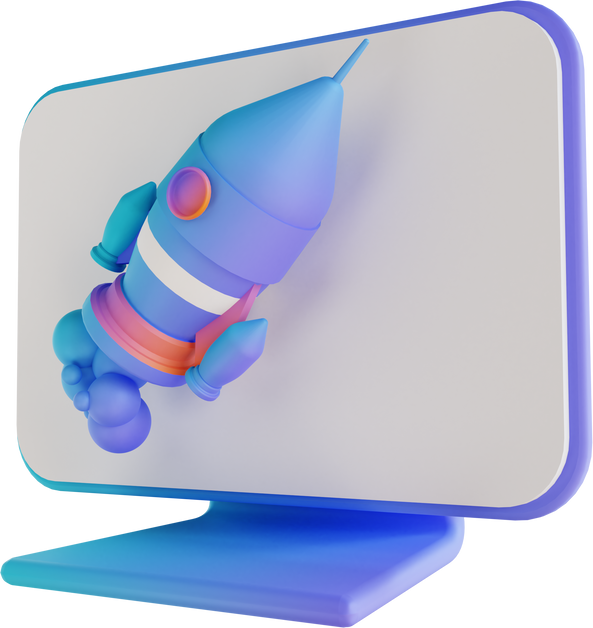 3D illustration beginner monitoring